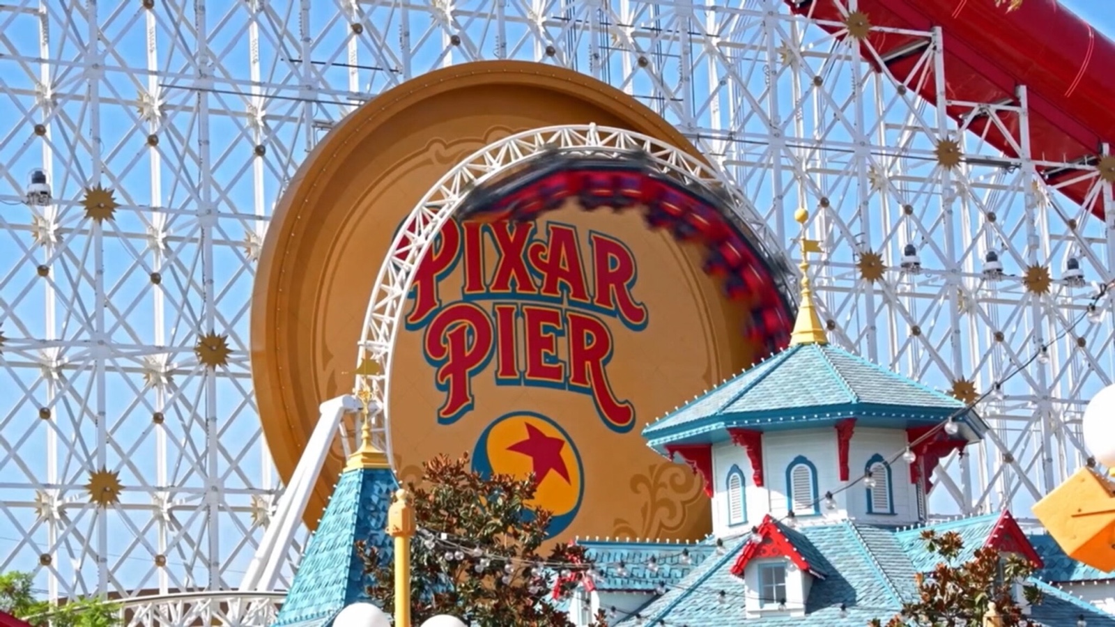 Pixar Pier at Disney California Adventure as shown in an ABC News preview of Disney Worldbuilders