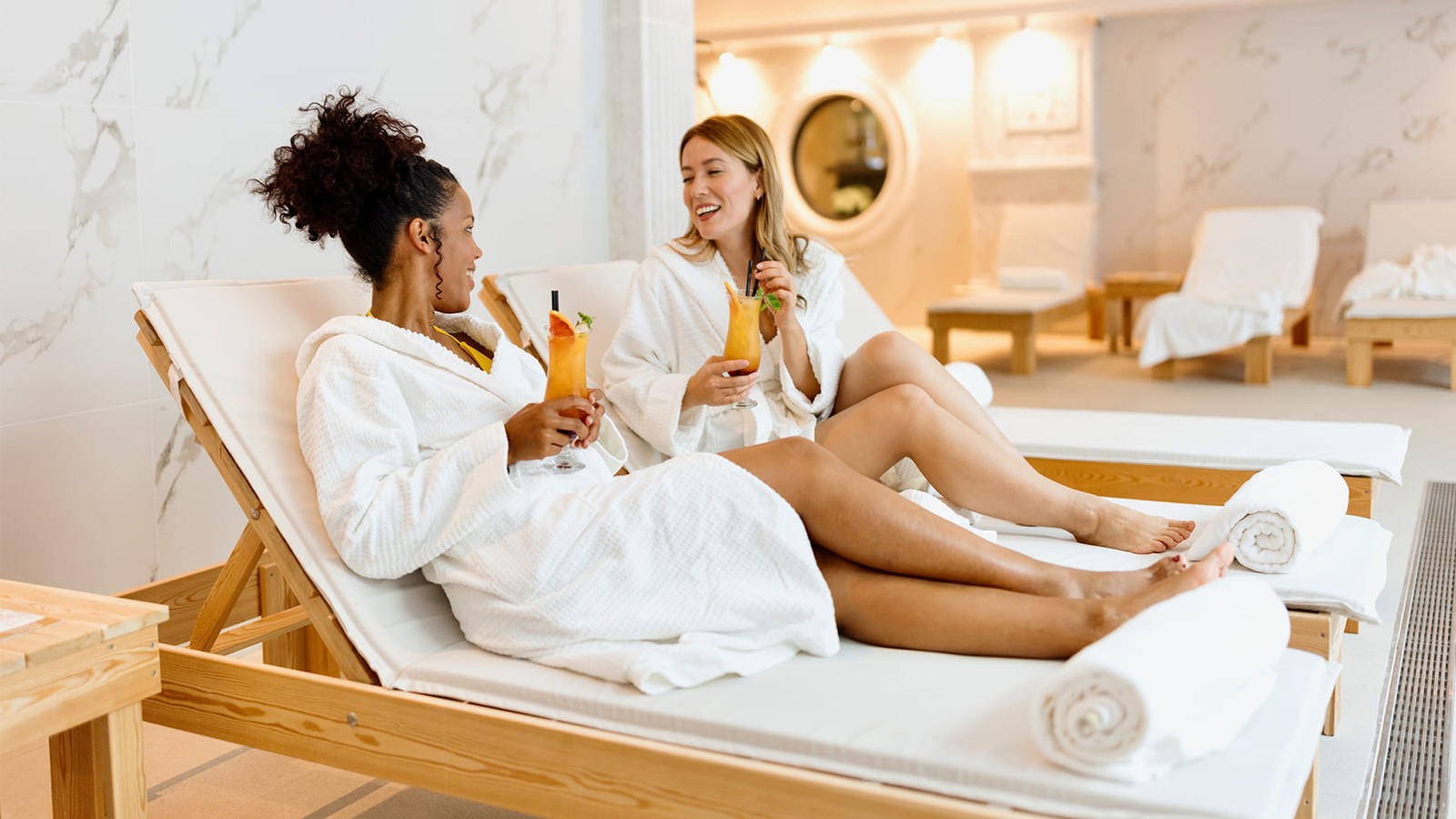 Bright spa treatment room lifestyle image from GHA Discovery Buy DISCOVERY Dollars program page