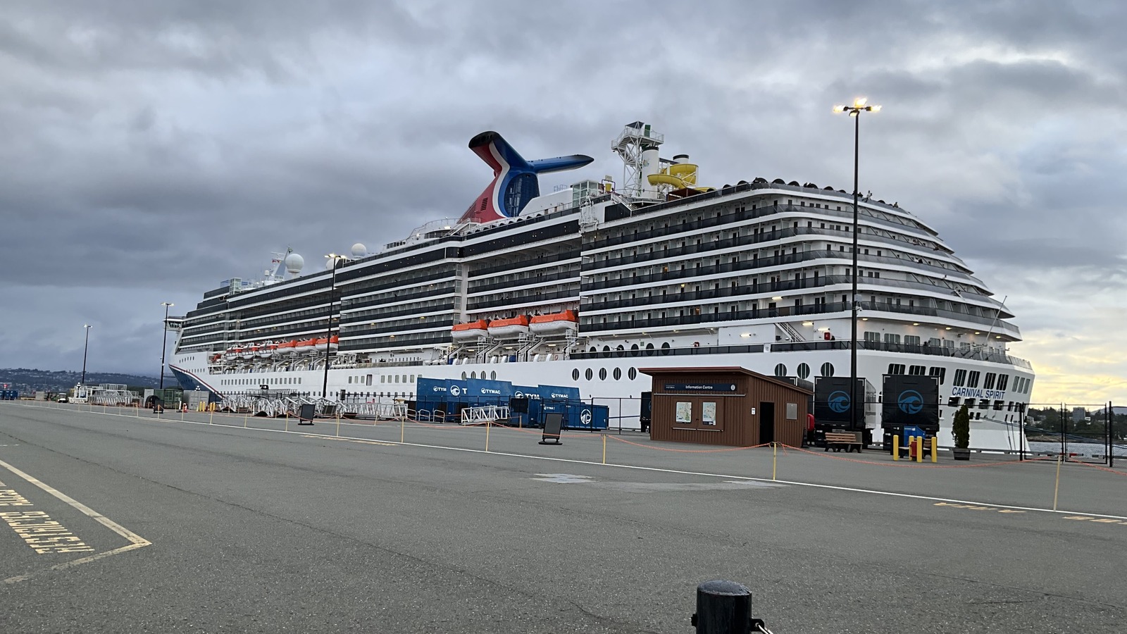 Carnival Spirit cruise ship docked at Ogden Point in Canada