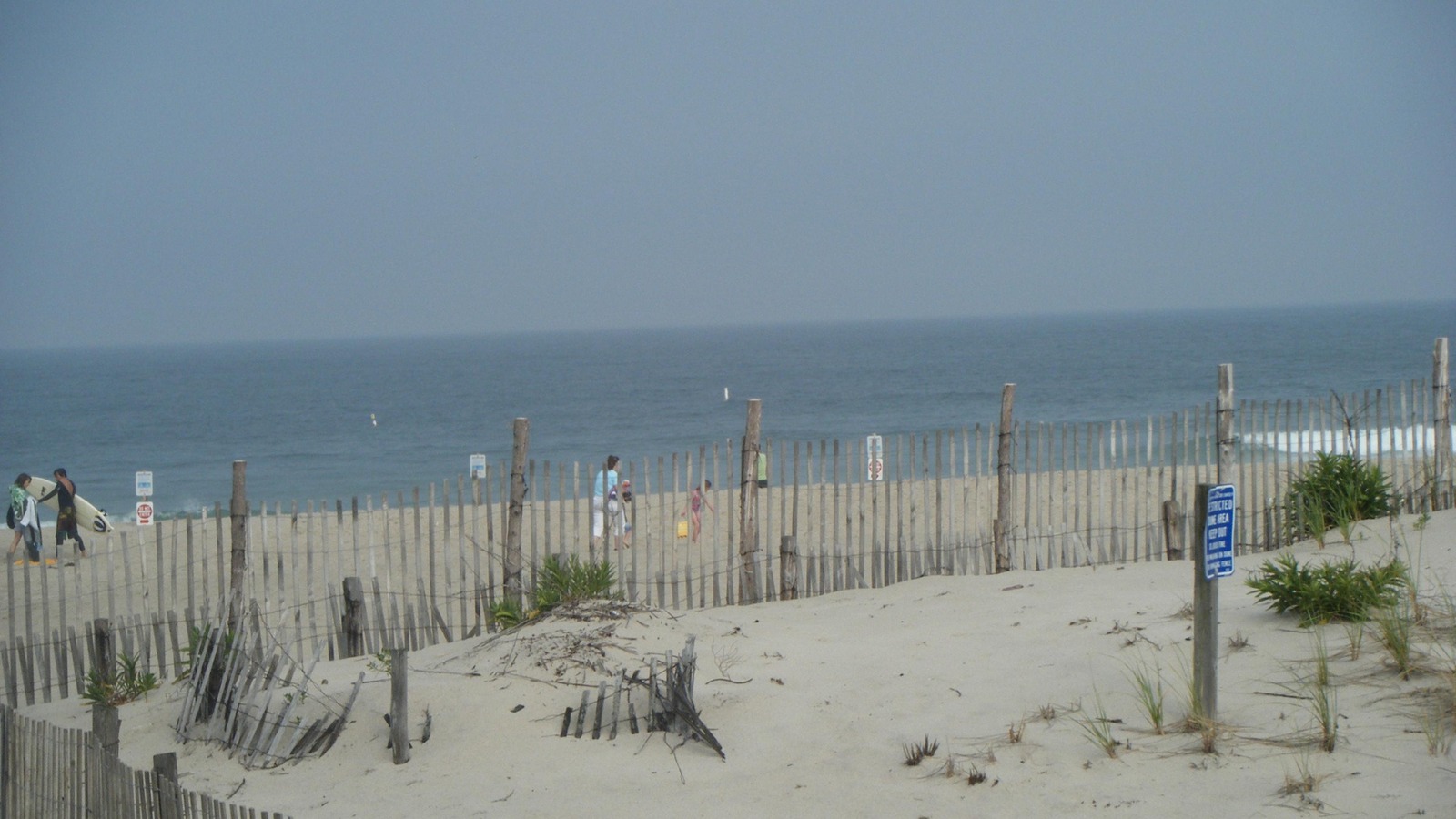 Seaside Park, New Jersey beach looking south of Funtown Pier