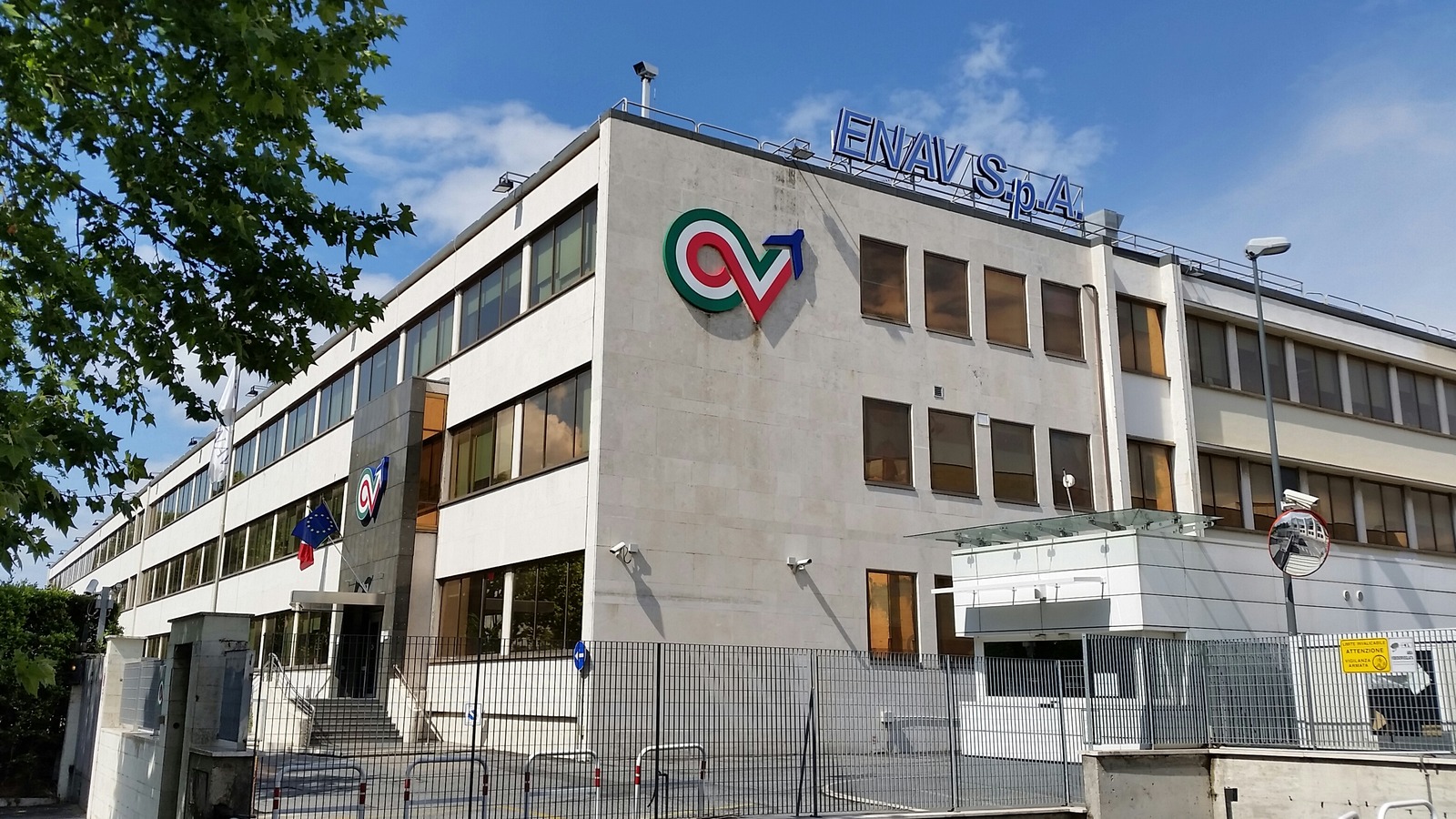 ENAV headquarters building on Via Salaria in Rome