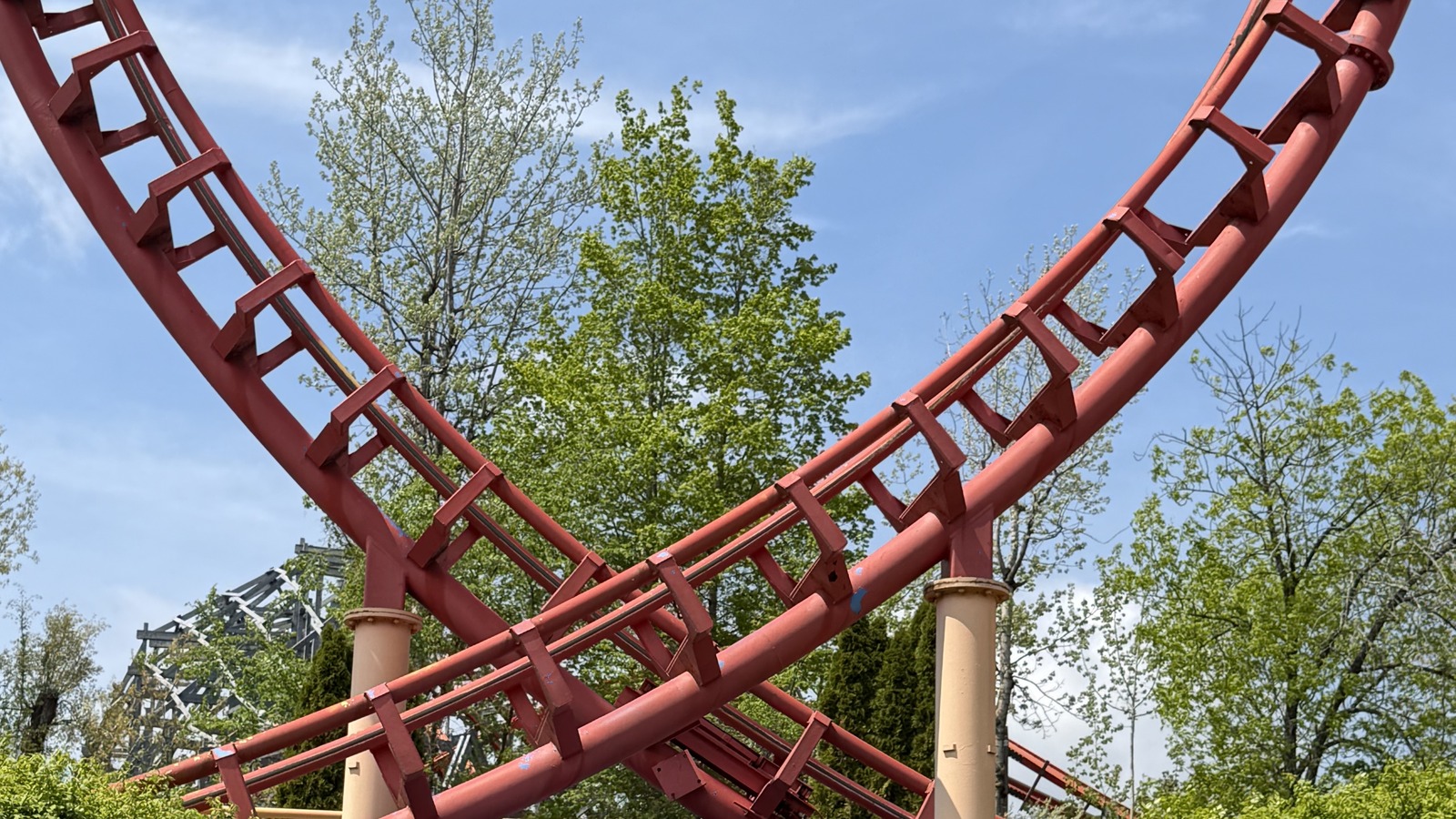 Flashback coaster entrance area at Six Flags New England in Agawam
