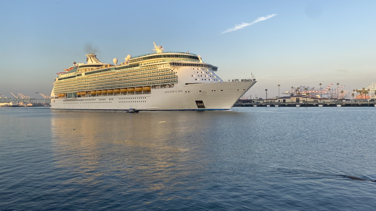 Navigator of the Seas departing the Port of Los Angeles in San Pedro, California