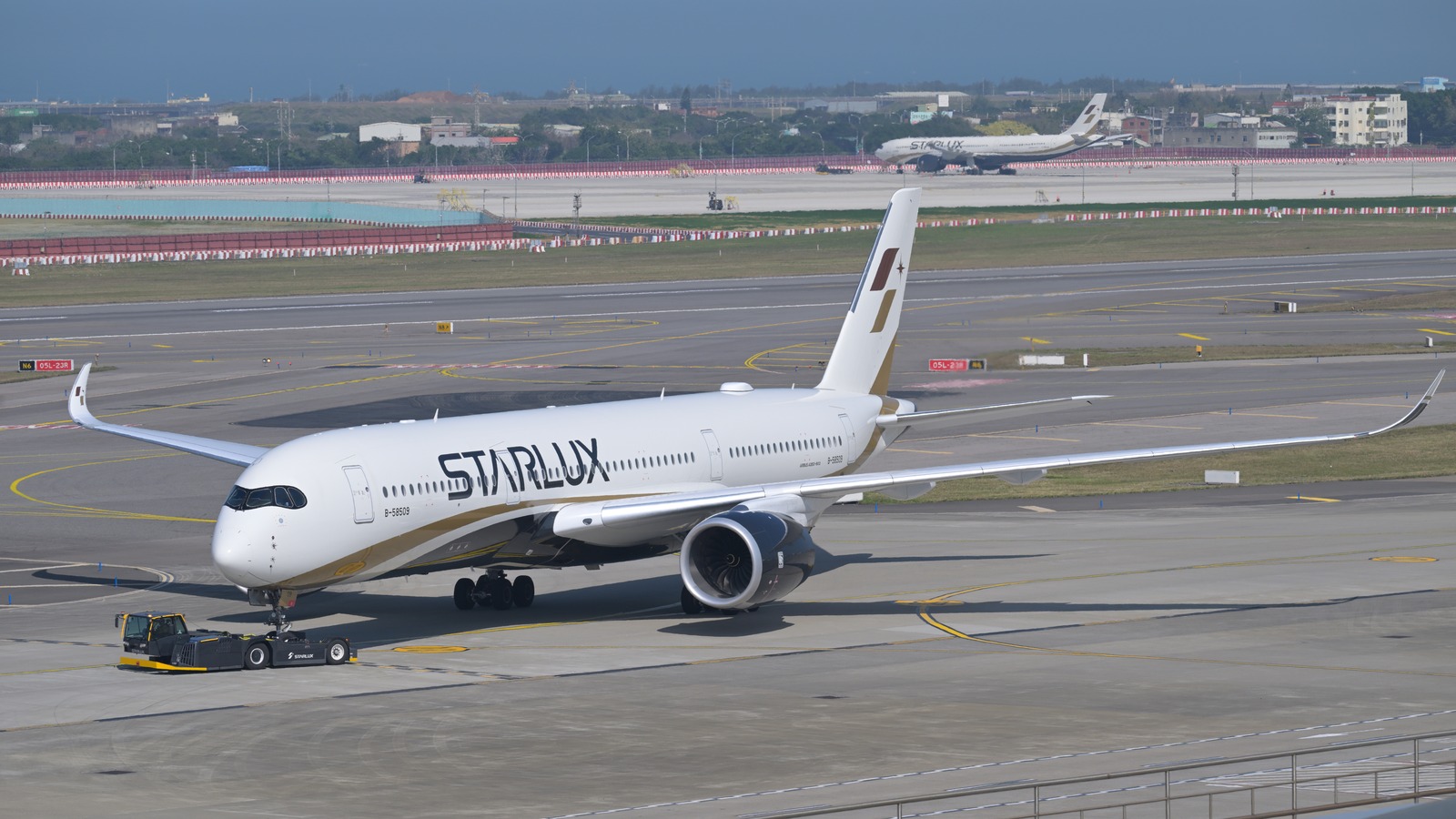 STARLUX Airlines Airbus A350-900 at Taoyuan International Airport