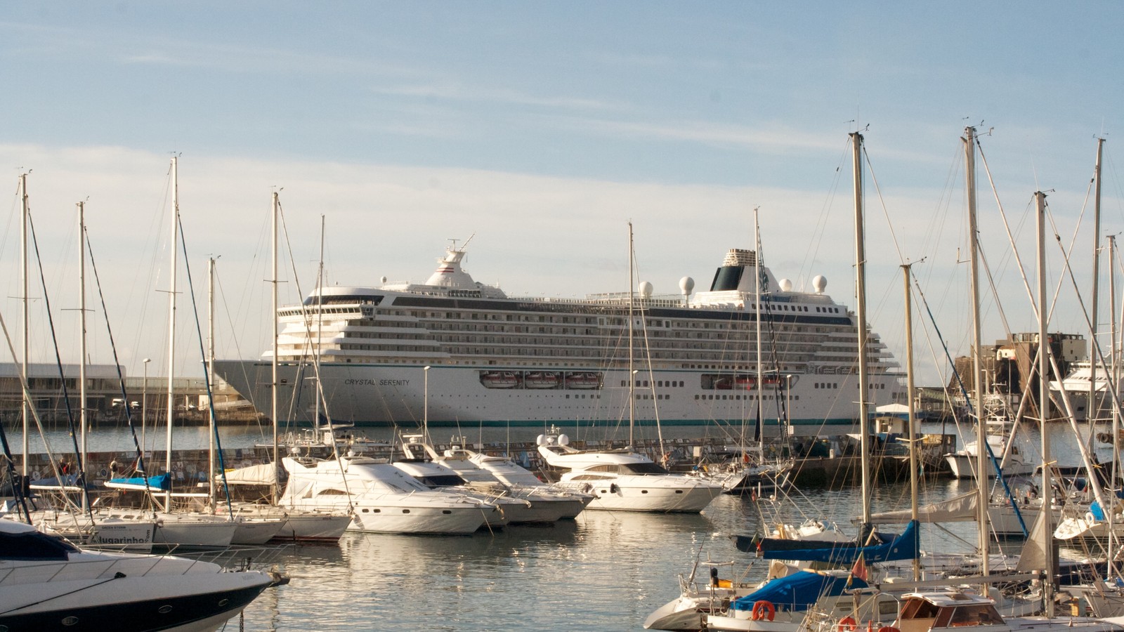 Crystal Serenity cruise ship exterior underway