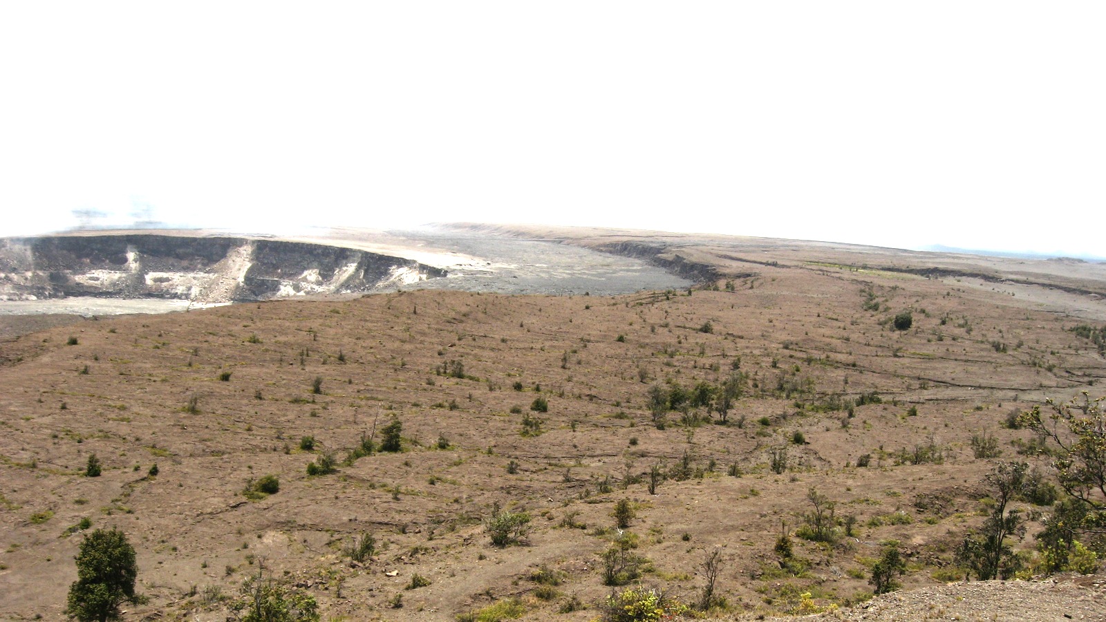 Daytime view across Kilauea Caldera inside Hawaii Volcanoes National Park