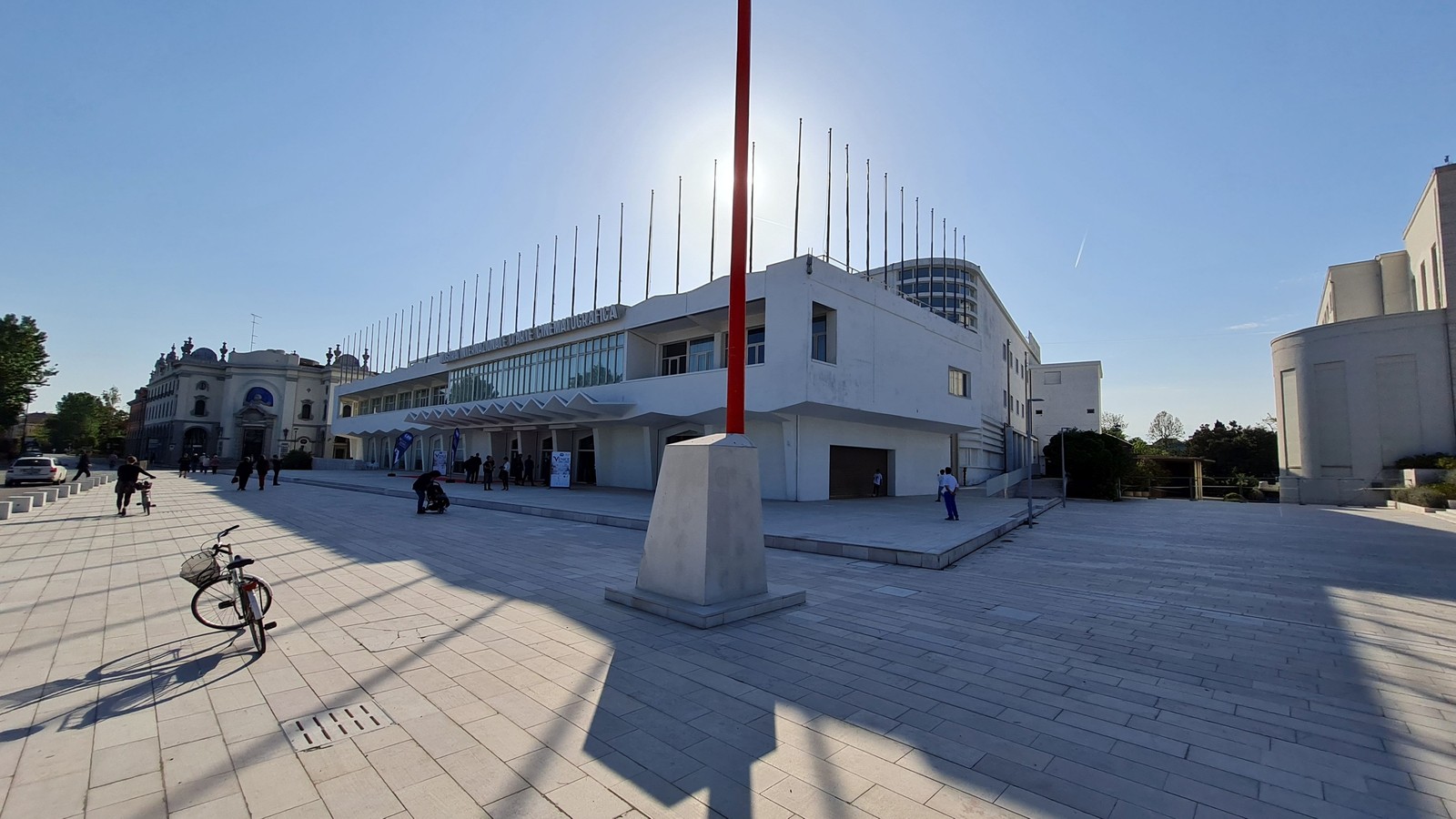 Daytime exterior of Palazzo del Cinema on Lido di Venezia, main Venice Film Festival venue