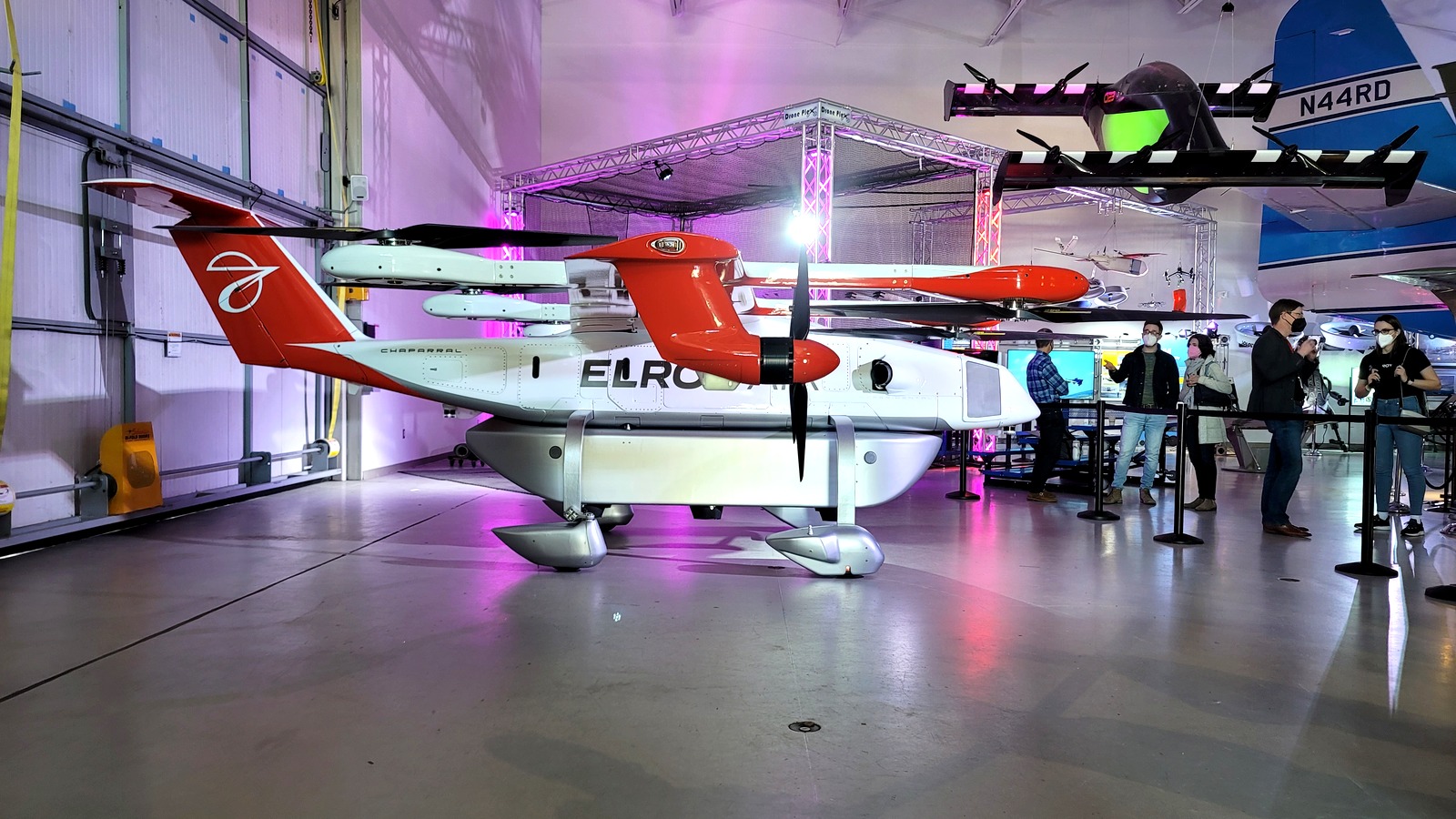 Elroy Air Chaparral C1 autonomous cargo aircraft on display at the Hiller Aviation Museum