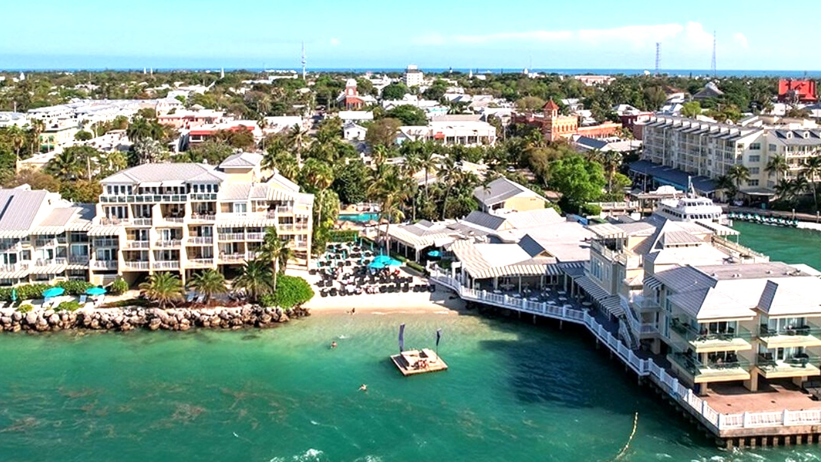 Exterior view of Pier House Resort and Spa on the Key West waterfront