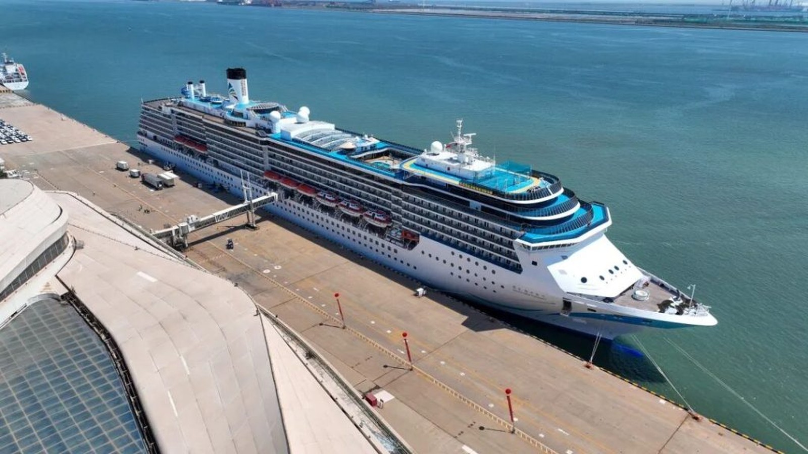 Adora Mediterranea cruise ship at Tianjin port