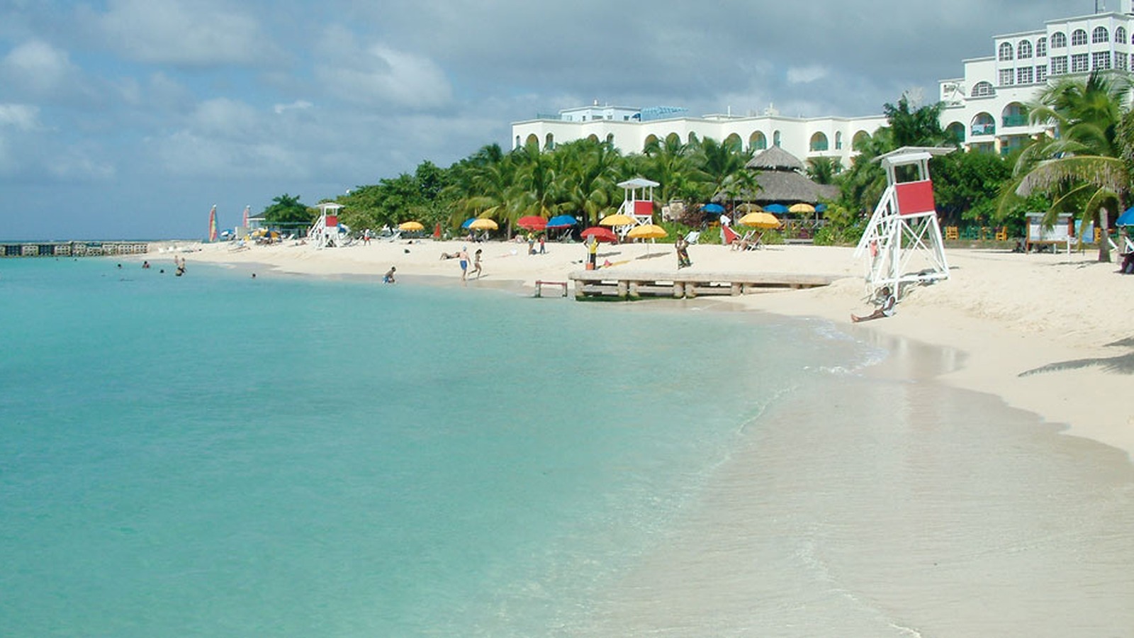Doctor's Cave Beach shoreline in Montego Bay, Jamaica