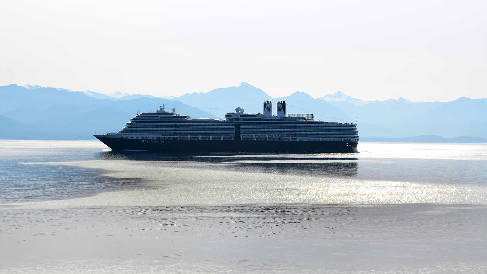Holland America Line Nieuw Amsterdam exterior on calm water