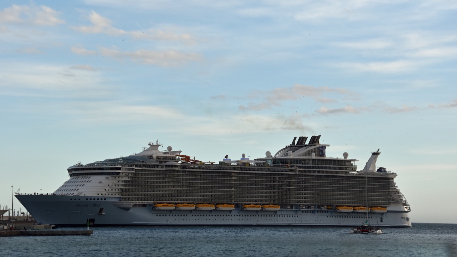 Royal Caribbean's Allure of the Seas docked in Malaga