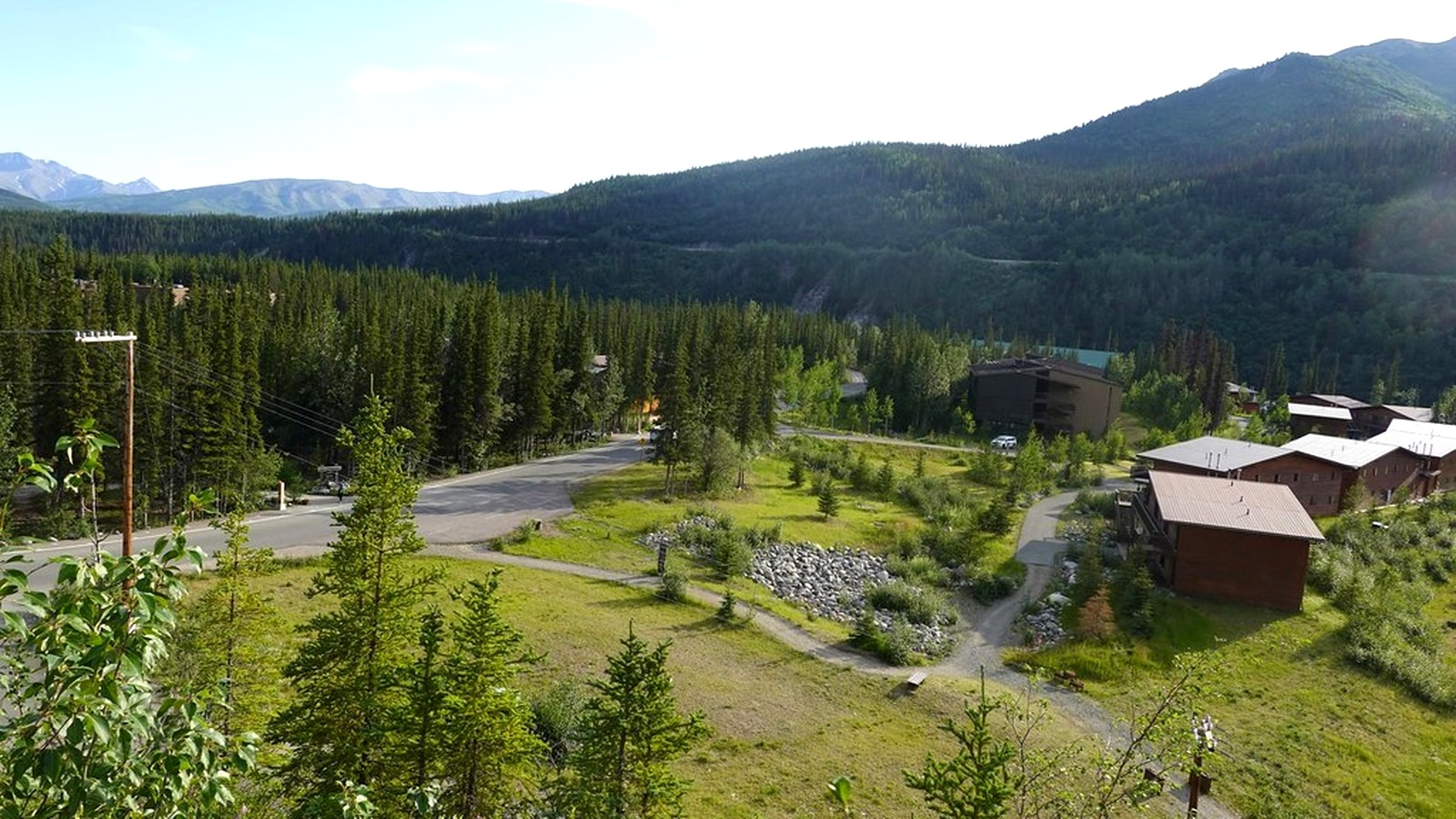 Holland America Denali Lodge campus buildings and grounds near Denali National Park in Alaska
