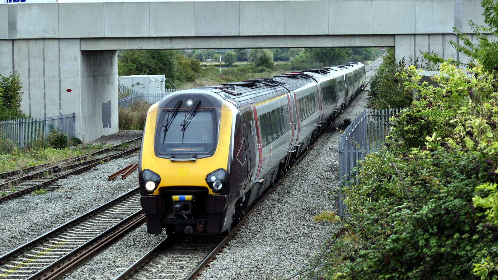 CrossCountry Voyager passenger train near Ashchurch, England
