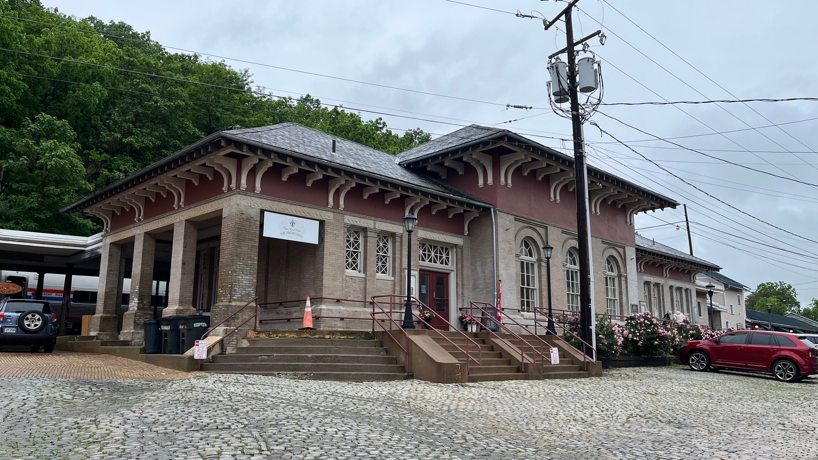 Staunton Station building and platform area in Staunton, Virginia, in 2026