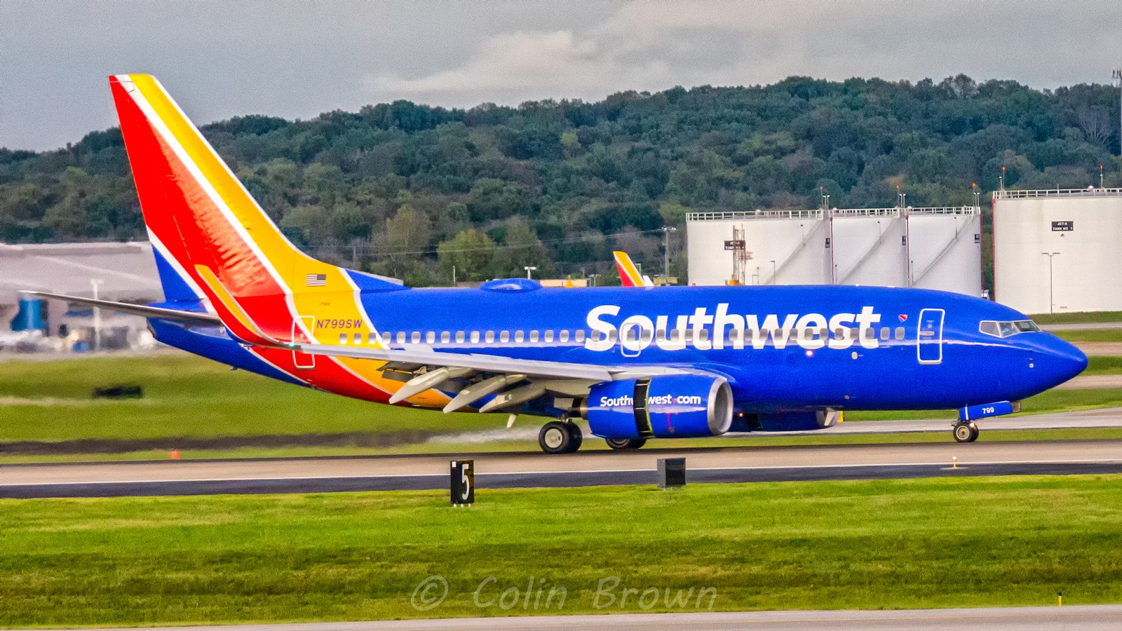 Southwest Airlines Boeing 737 on the ground in airline livery