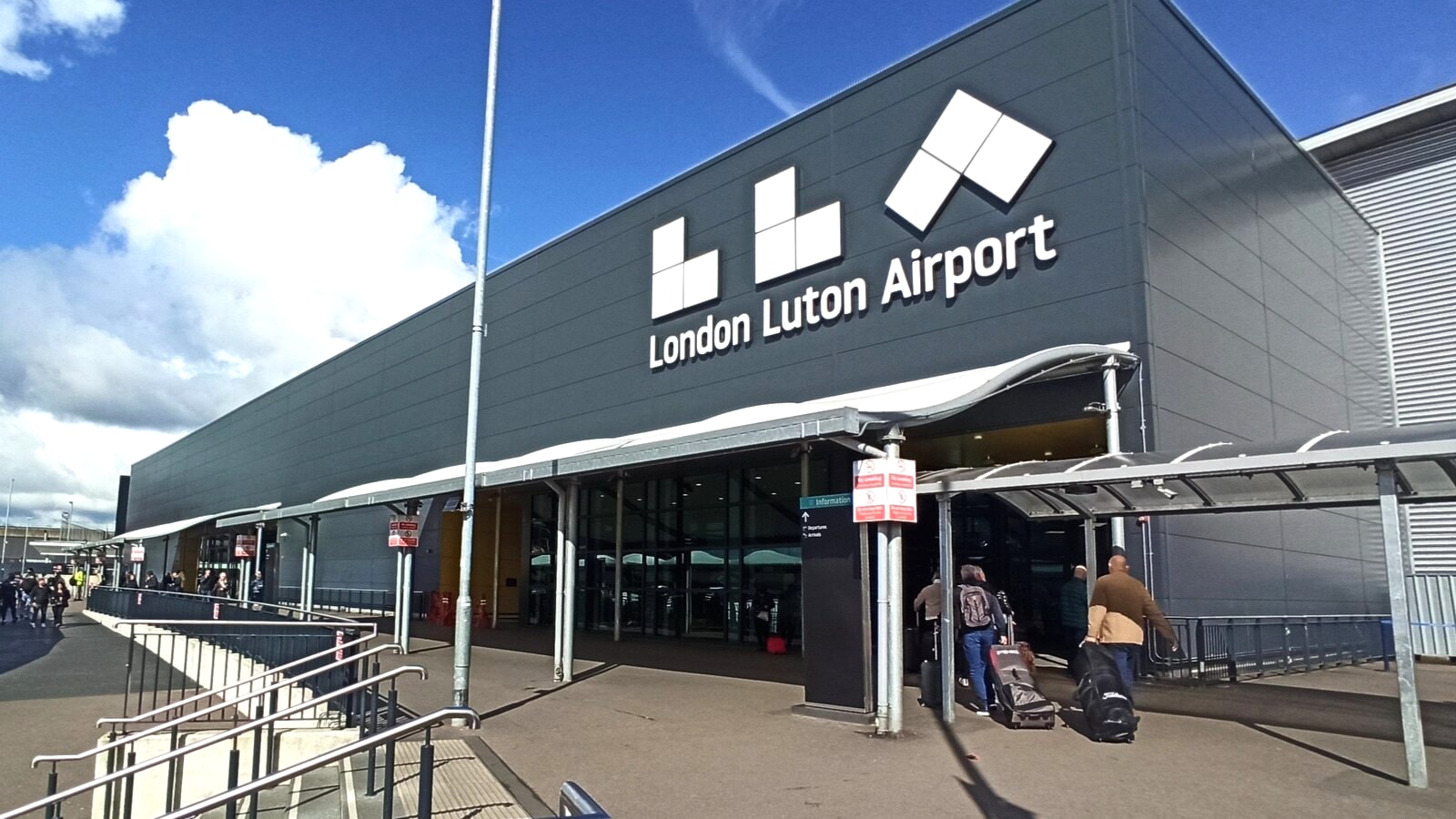 London Luton Airport terminal and aircraft stands