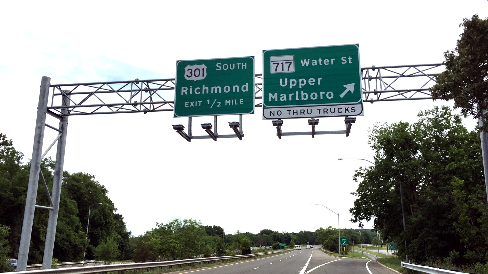 Maryland Route 4 roadway near Upper Marlboro in Prince George's County