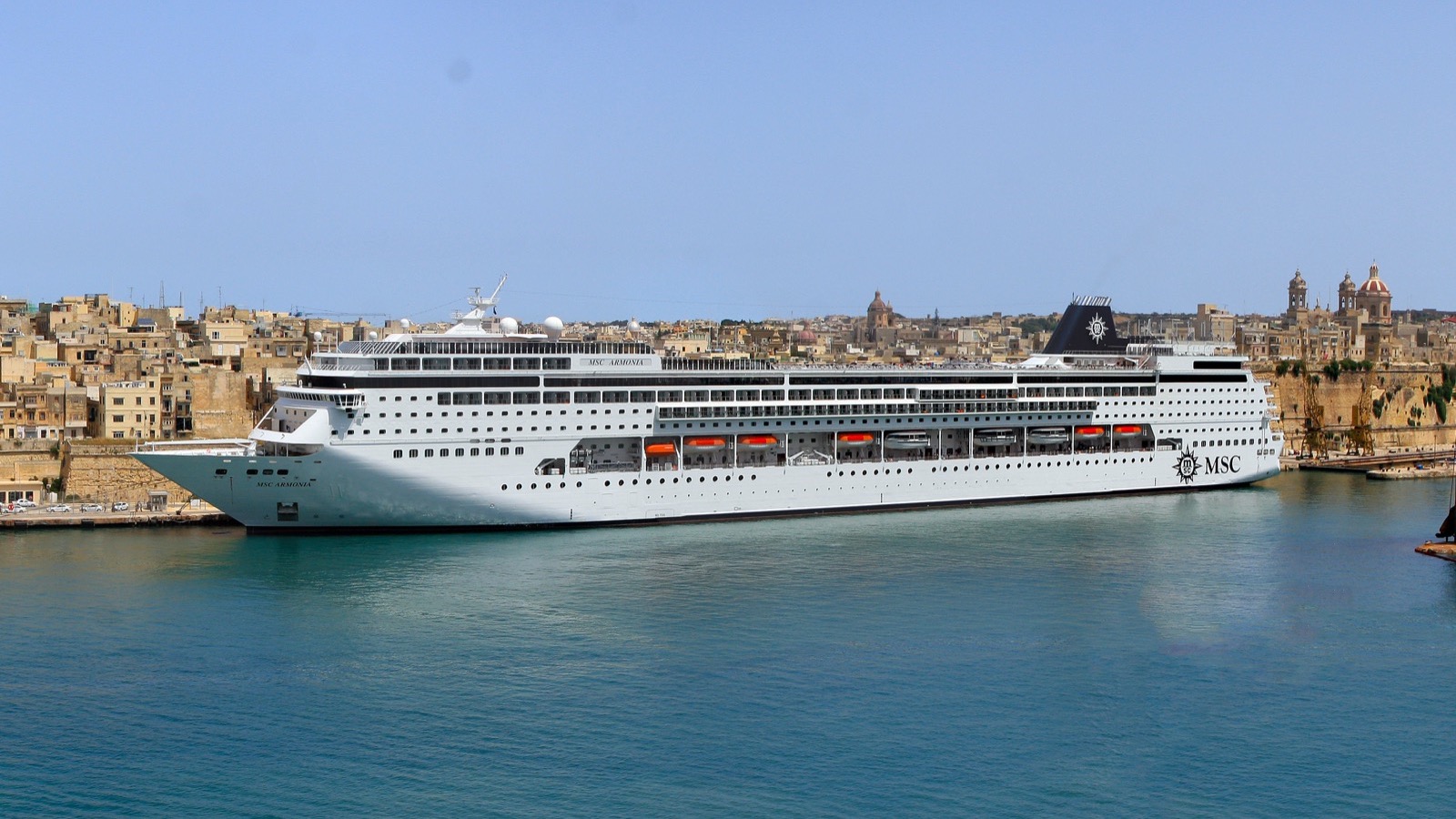 MSC Armonia cruise ship docked in Malta