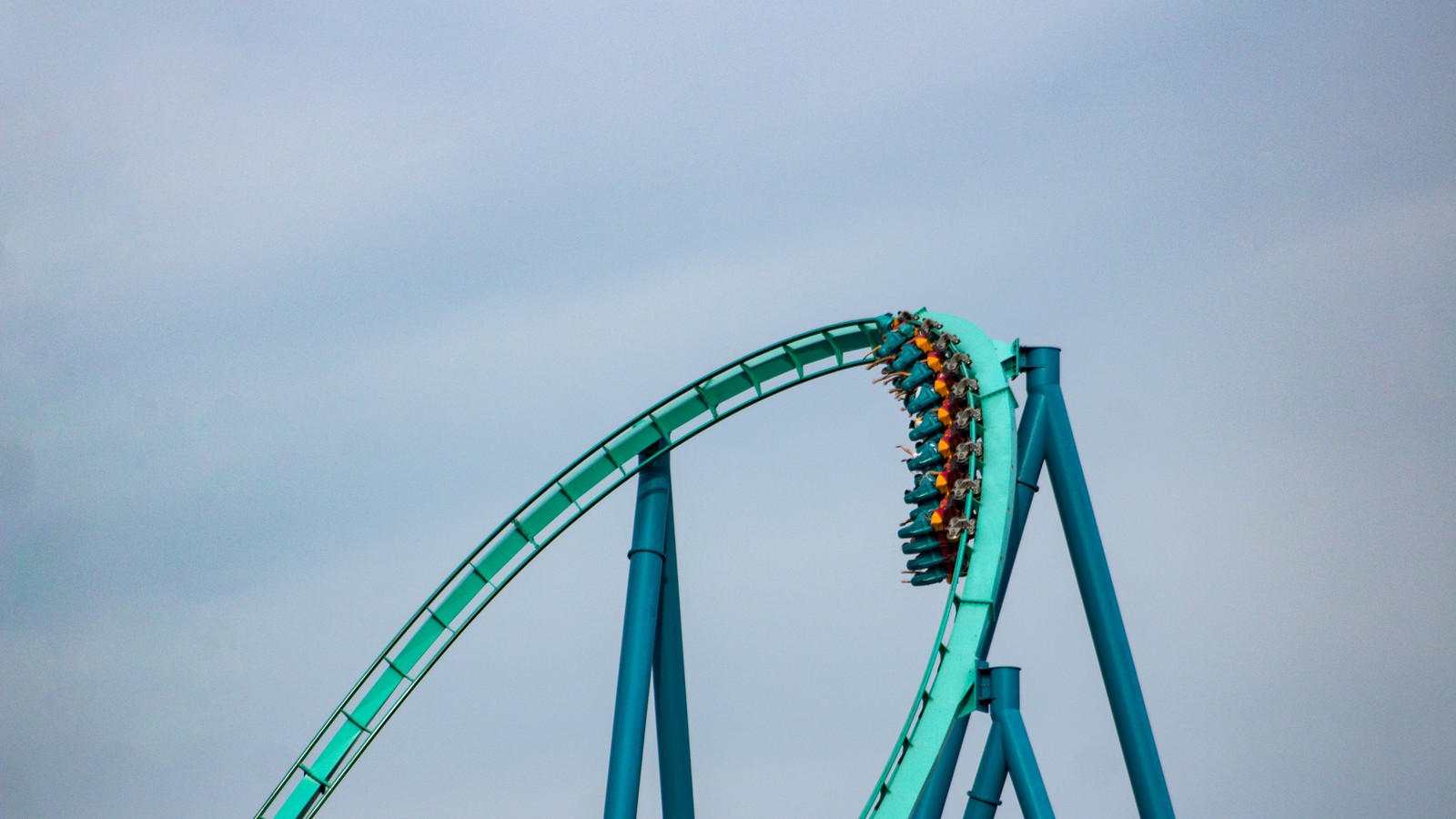 Leviathan roller coaster at Canada's Wonderland in daytime