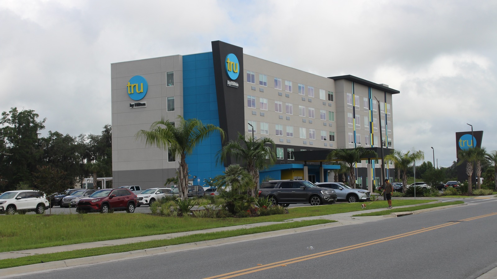 Tru by Hilton midscale hotel exterior, a brand Hilton linked to recent midscale demand gains