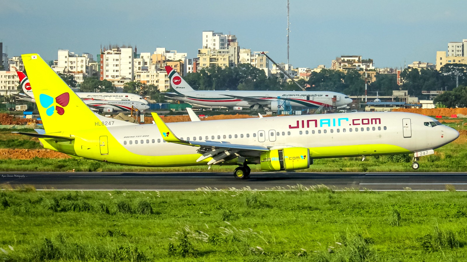 Jin Air Boeing 737-800 HL8247 on the ground in airline livery