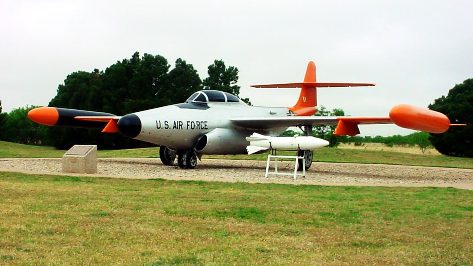 Historic aircraft on display at the Dyess Linear Air Park in Abilene