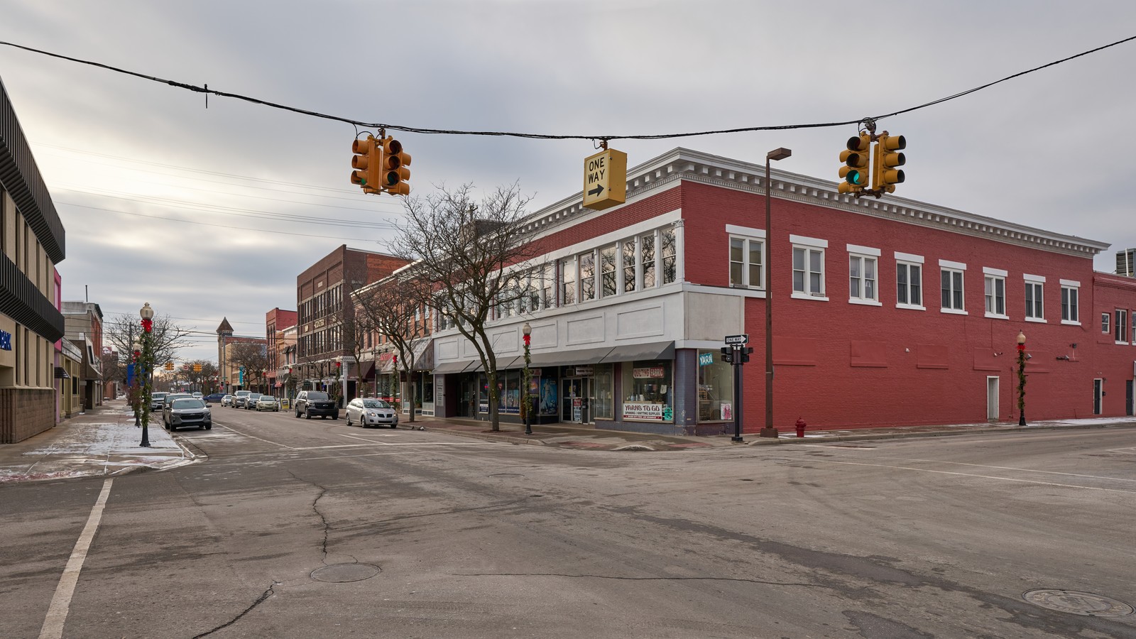 Downtown Alpena streets near the Thunder Bay River