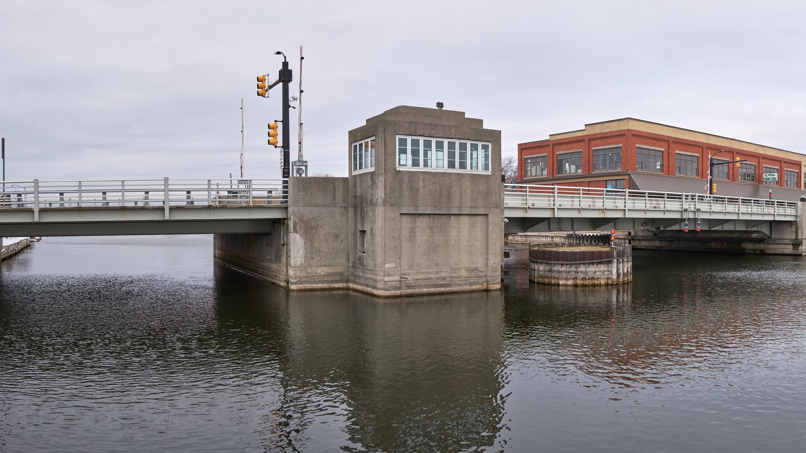 Second Avenue Bascule Bridge over the Thunder Bay River in Alpena