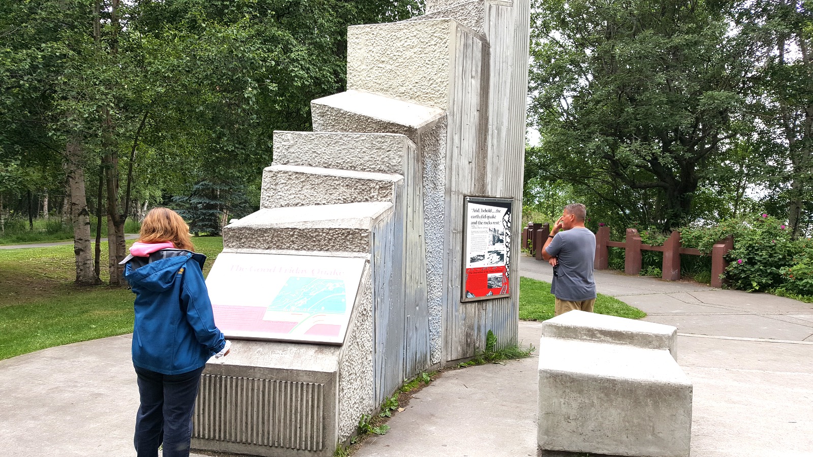 Interpretive landscape at Earthquake Park in Anchorage