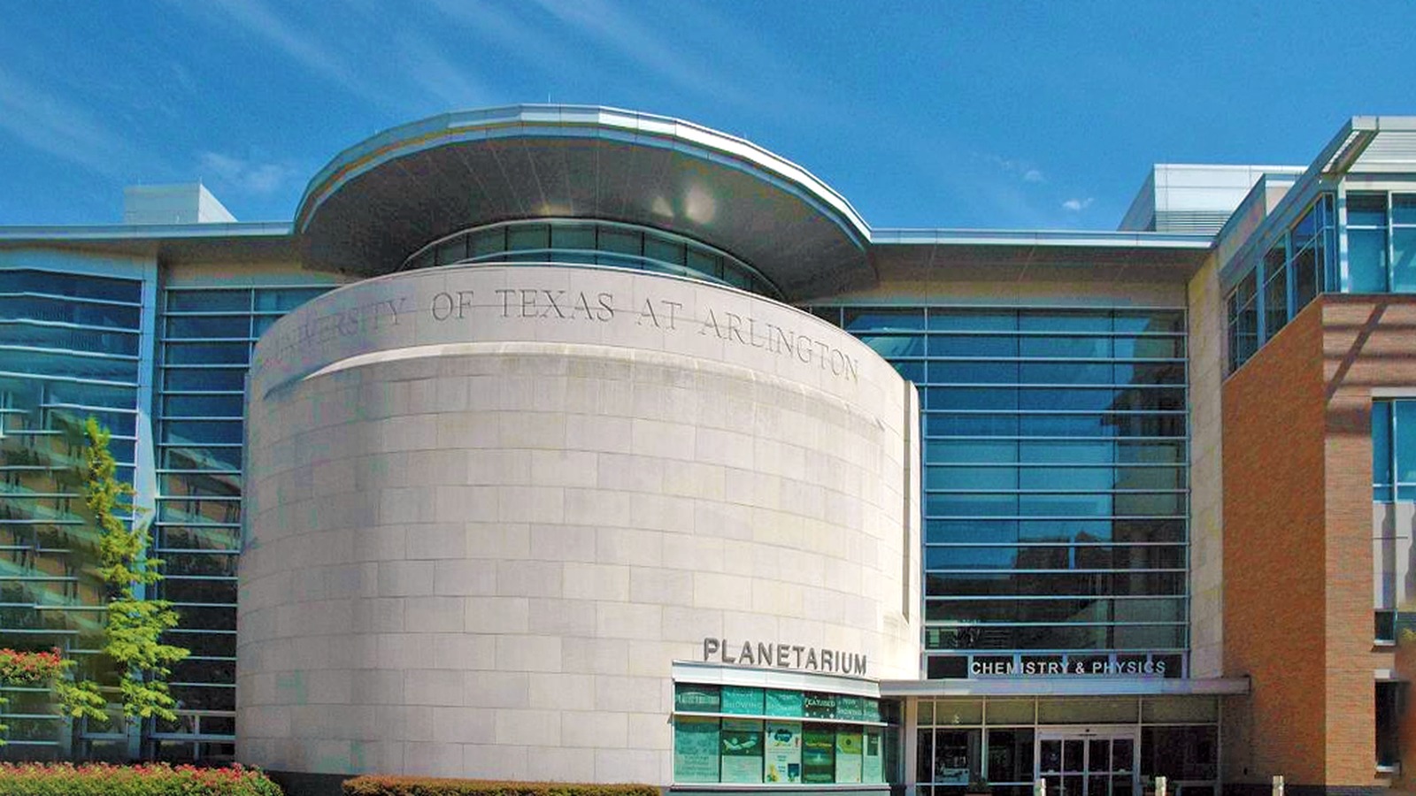 UTA Planetarium projection dome in Arlington