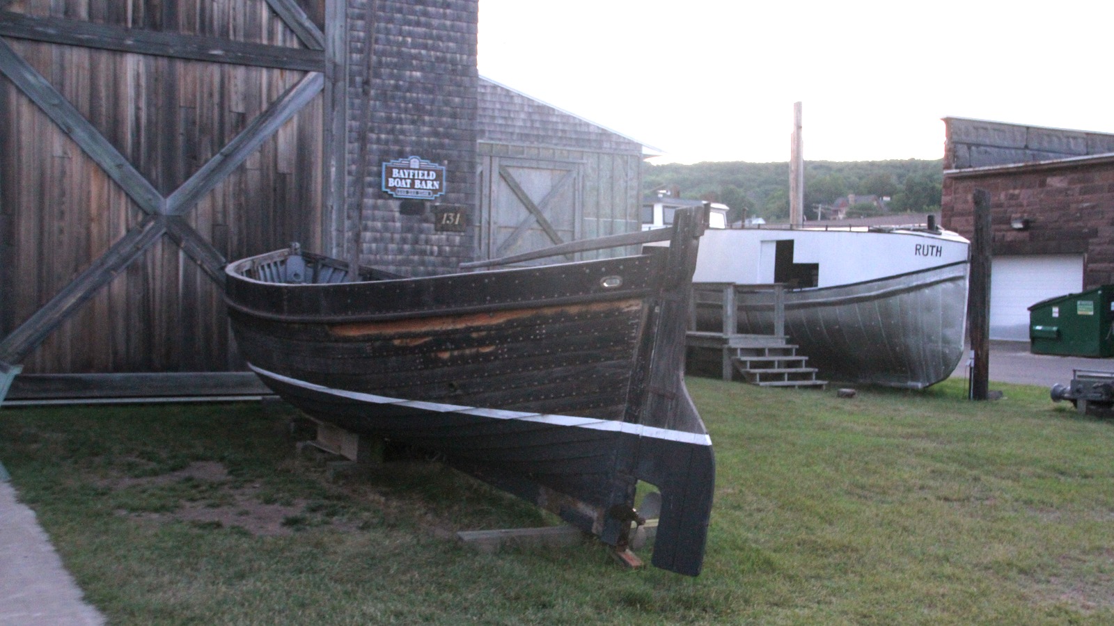 Fishing boats displayed at Bayfield Maritime Museum