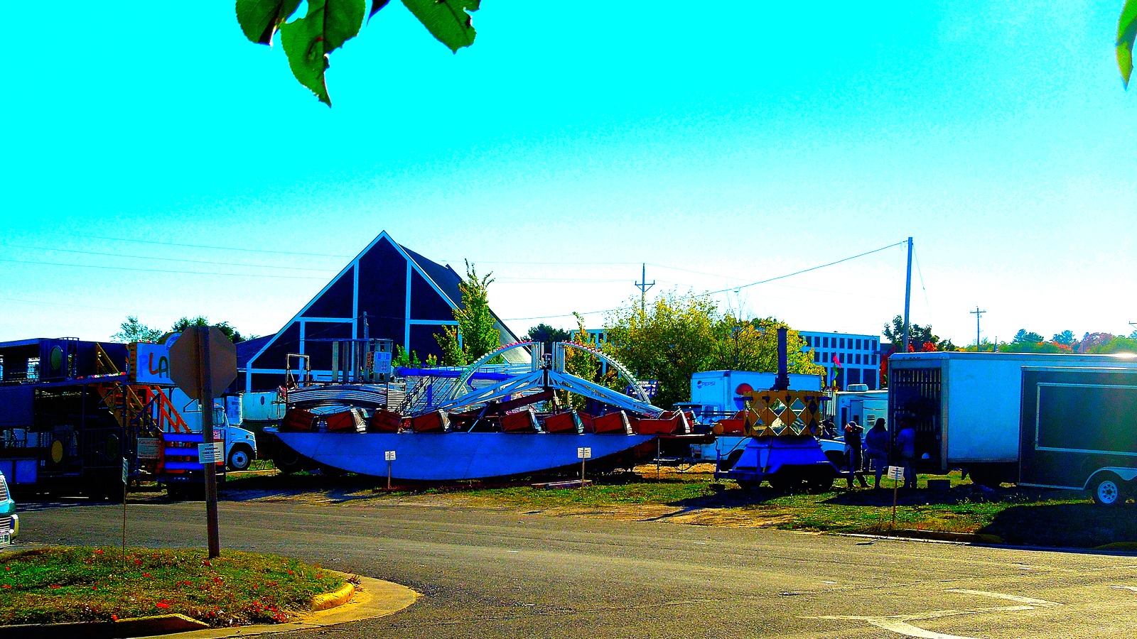 Apple Festival setup in downtown Bayfield