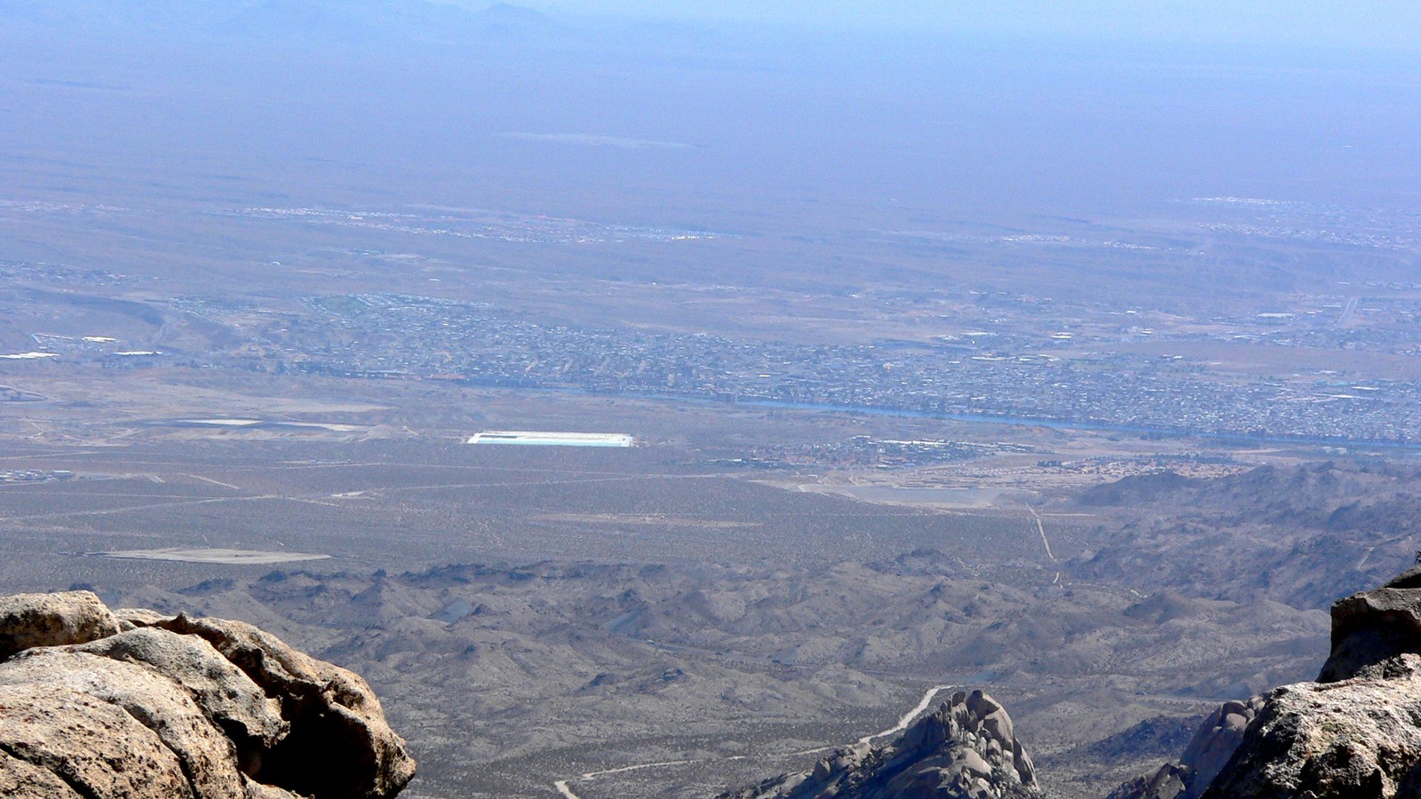 Bullhead City and Colorado River valley from Spirit Mountain
