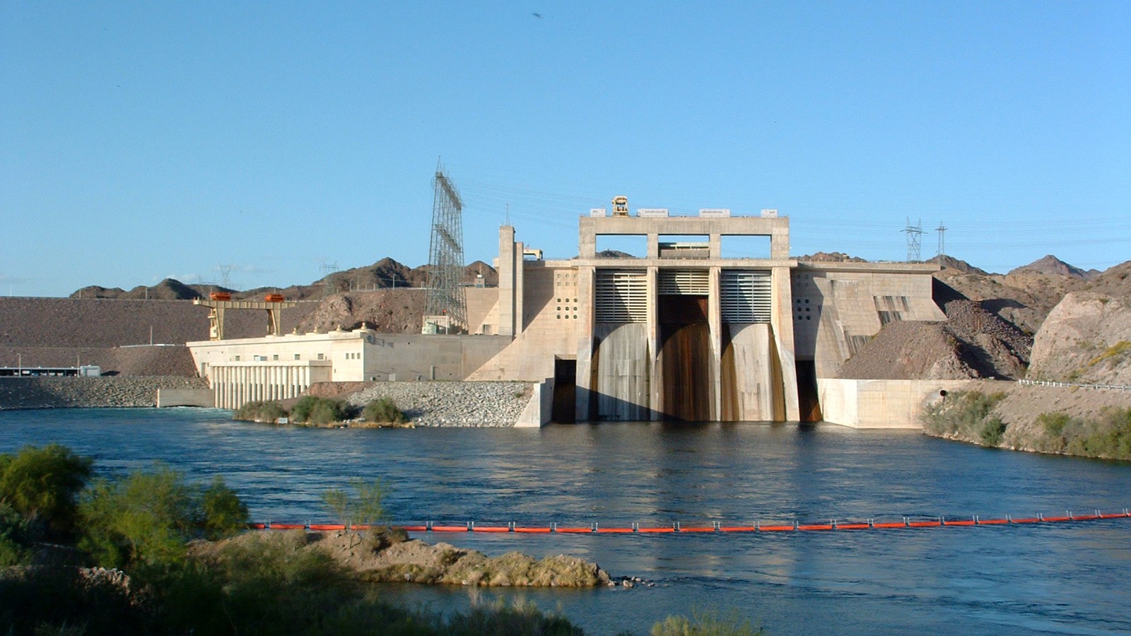 Davis Dam across the Colorado River