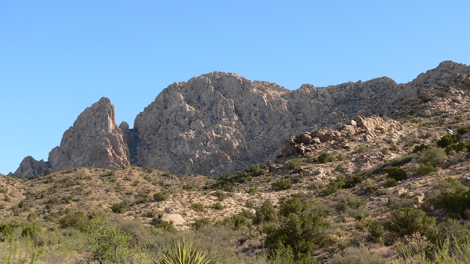 Desert approach to Spirit Mountain