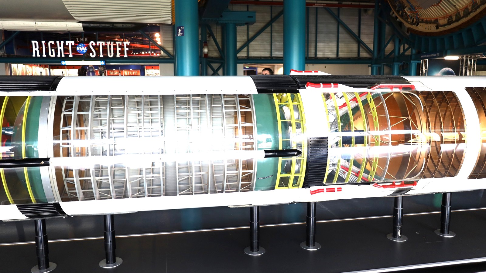 Saturn V exhibit inside the Apollo/Saturn V Center
