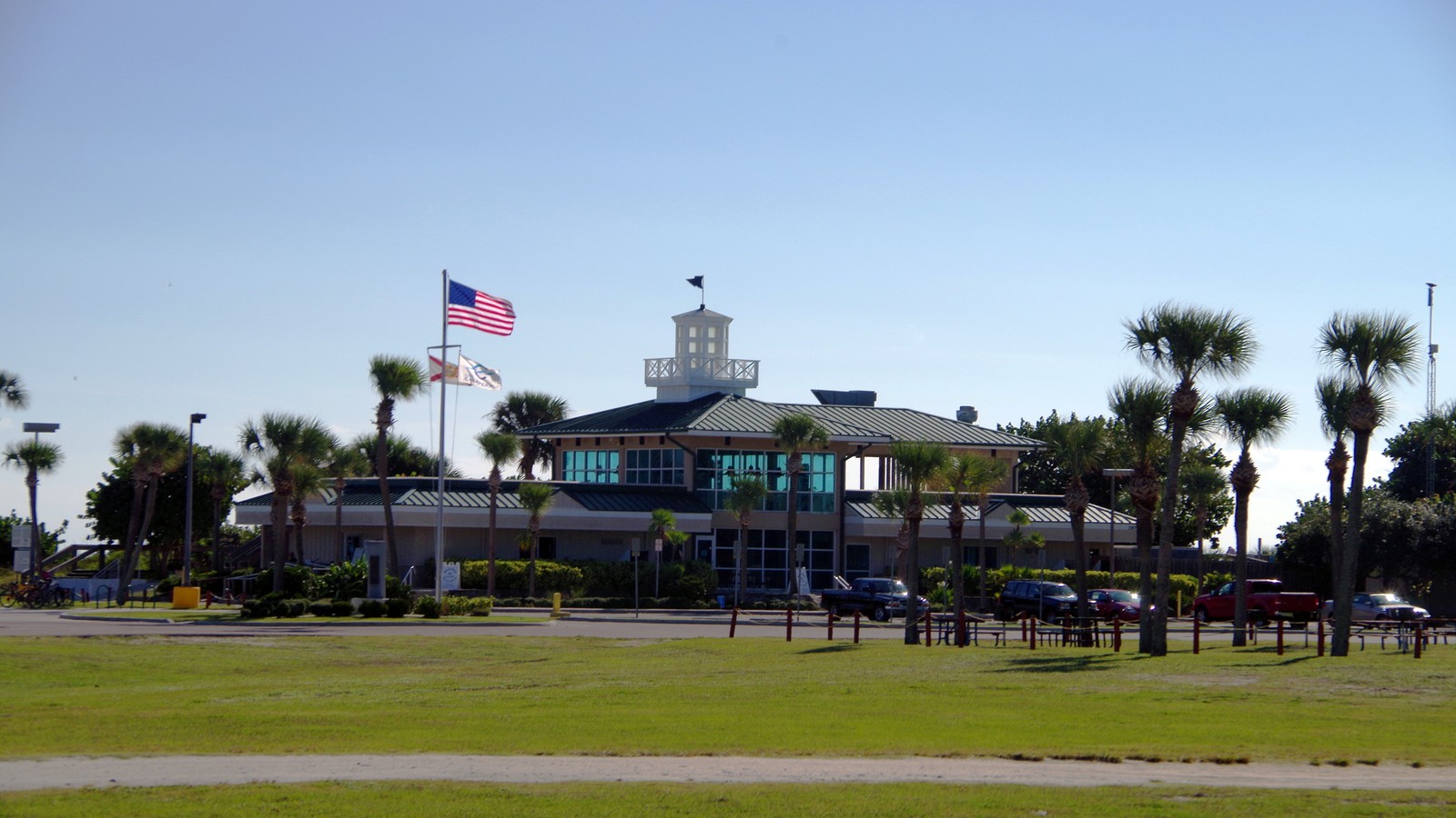 Jetty Park beach and pier at Port Canaveral