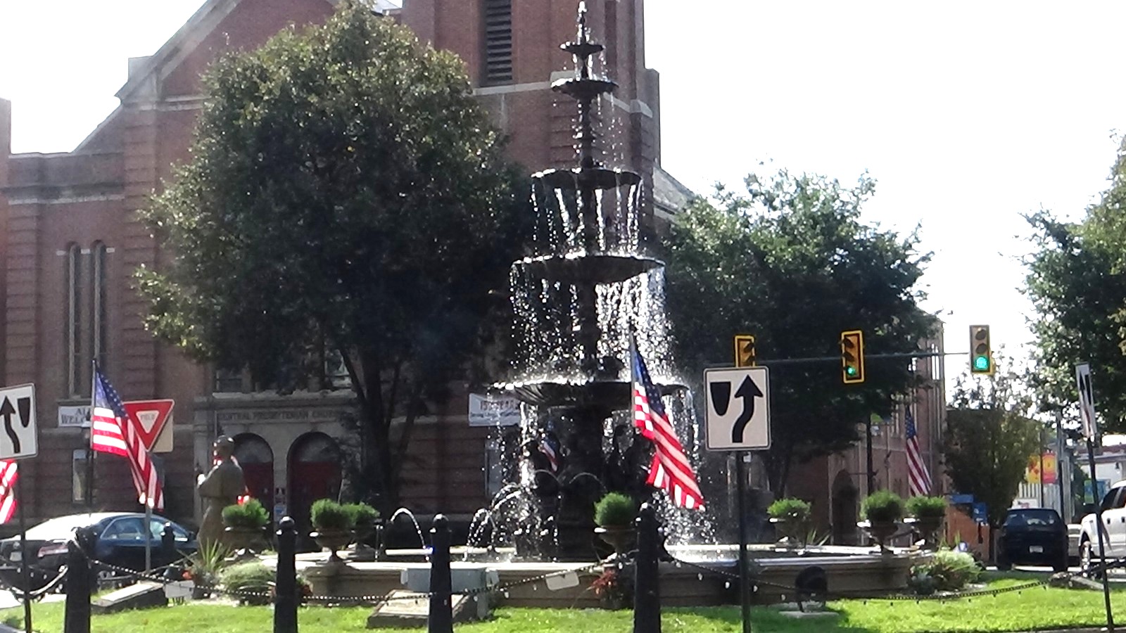 Memorial Fountain in historic Memorial Square, Chambersburg