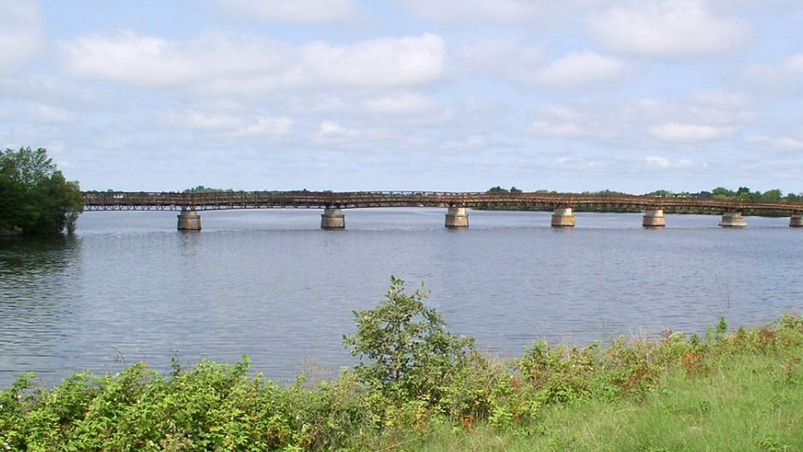 Paved Old Abe State Trail in the Chippewa River corridor