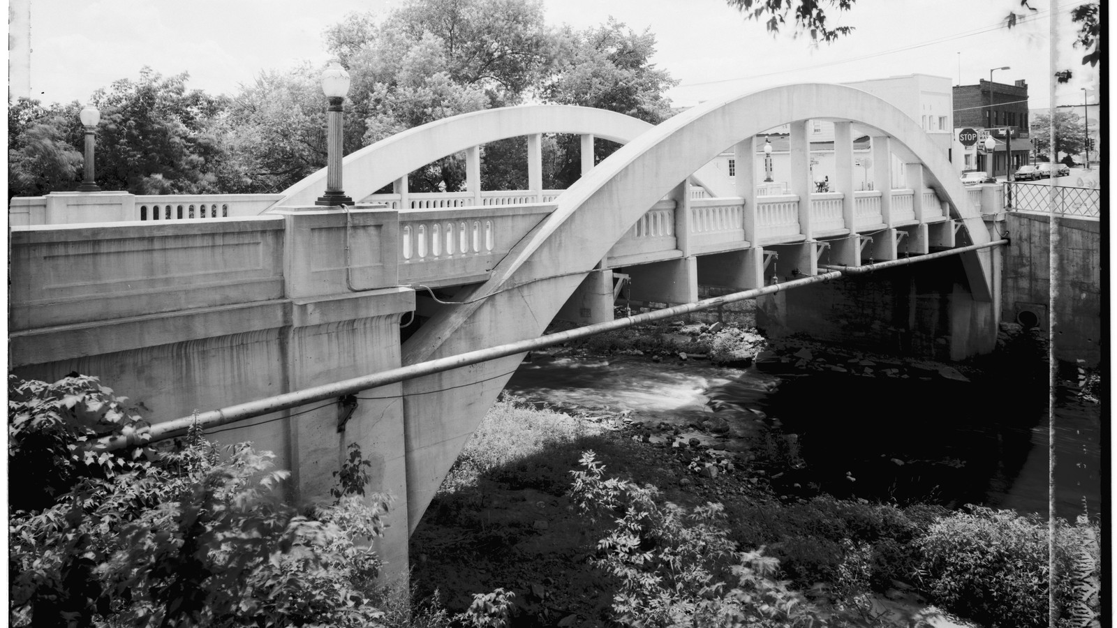 Historic Marsh Rainbow Arch Bridge over Duncan Creek in Chippewa Falls