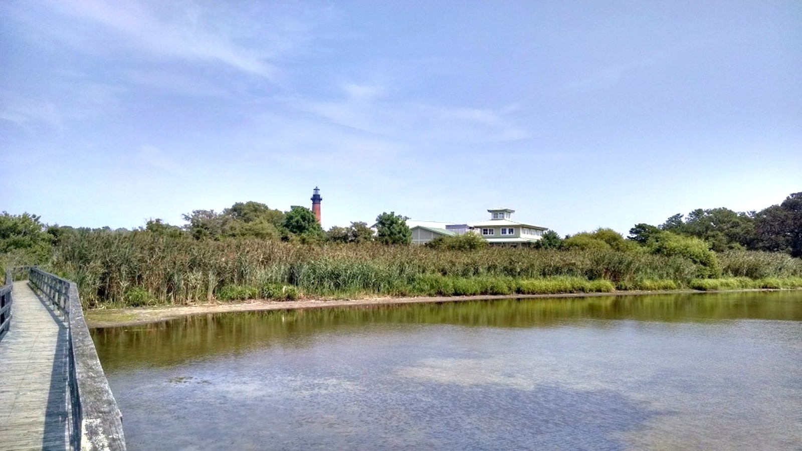 Corolla village and Currituck Sound