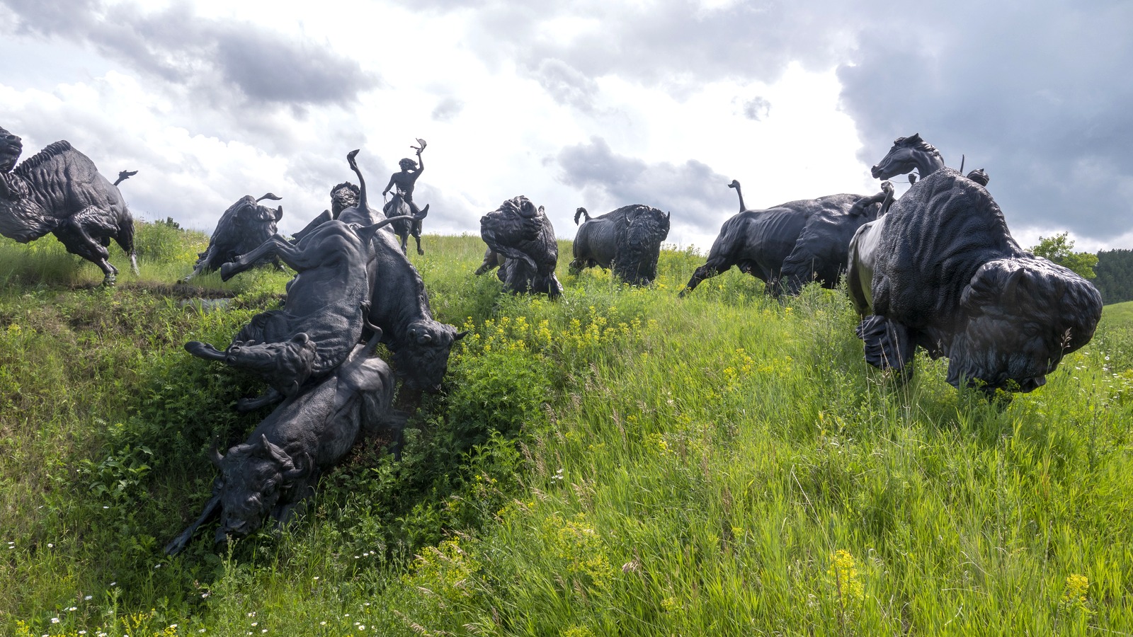 Bison sculpture at Tatanka Story of the Bison
