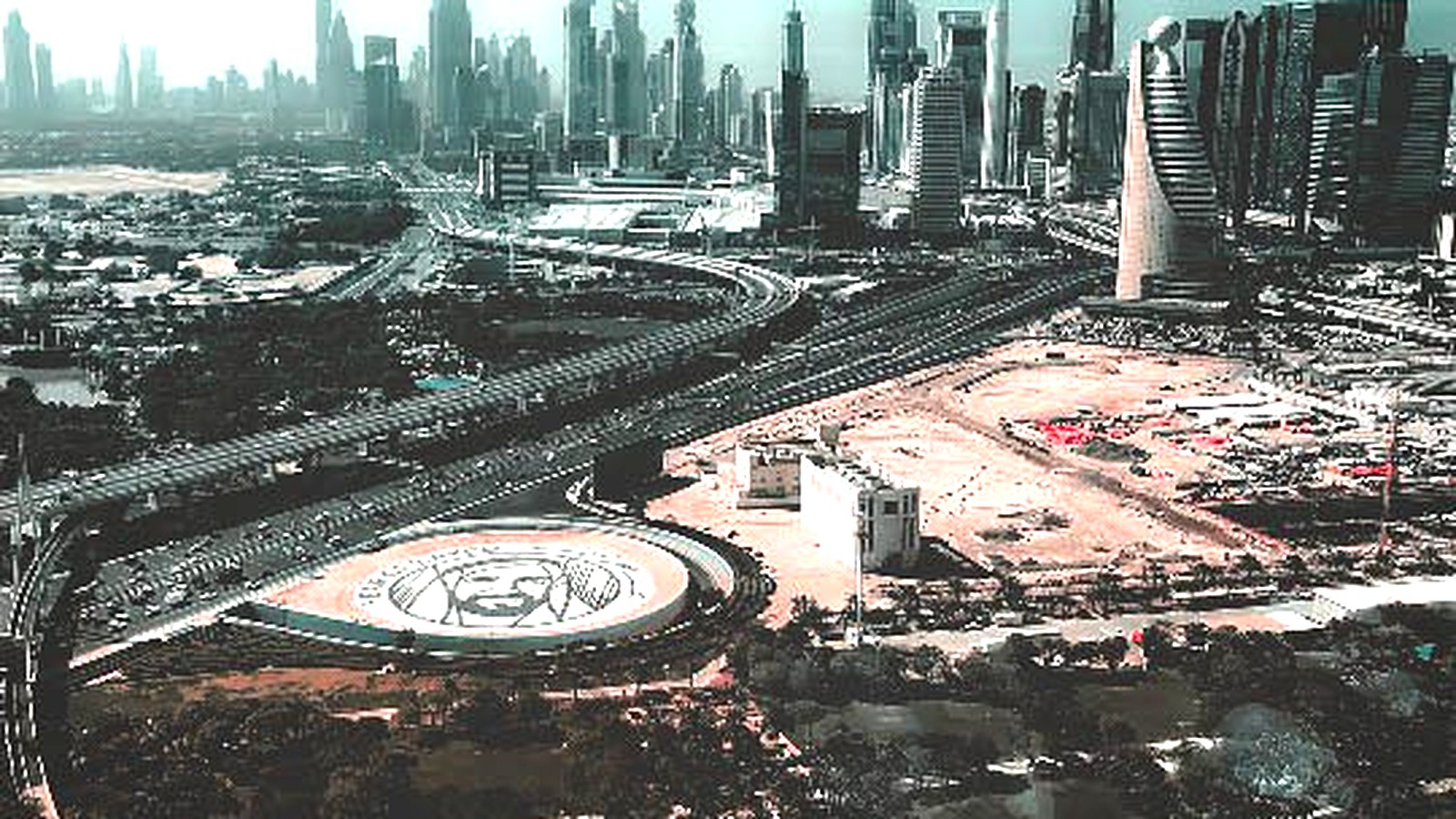 Dubai Frame above Zabeel Park