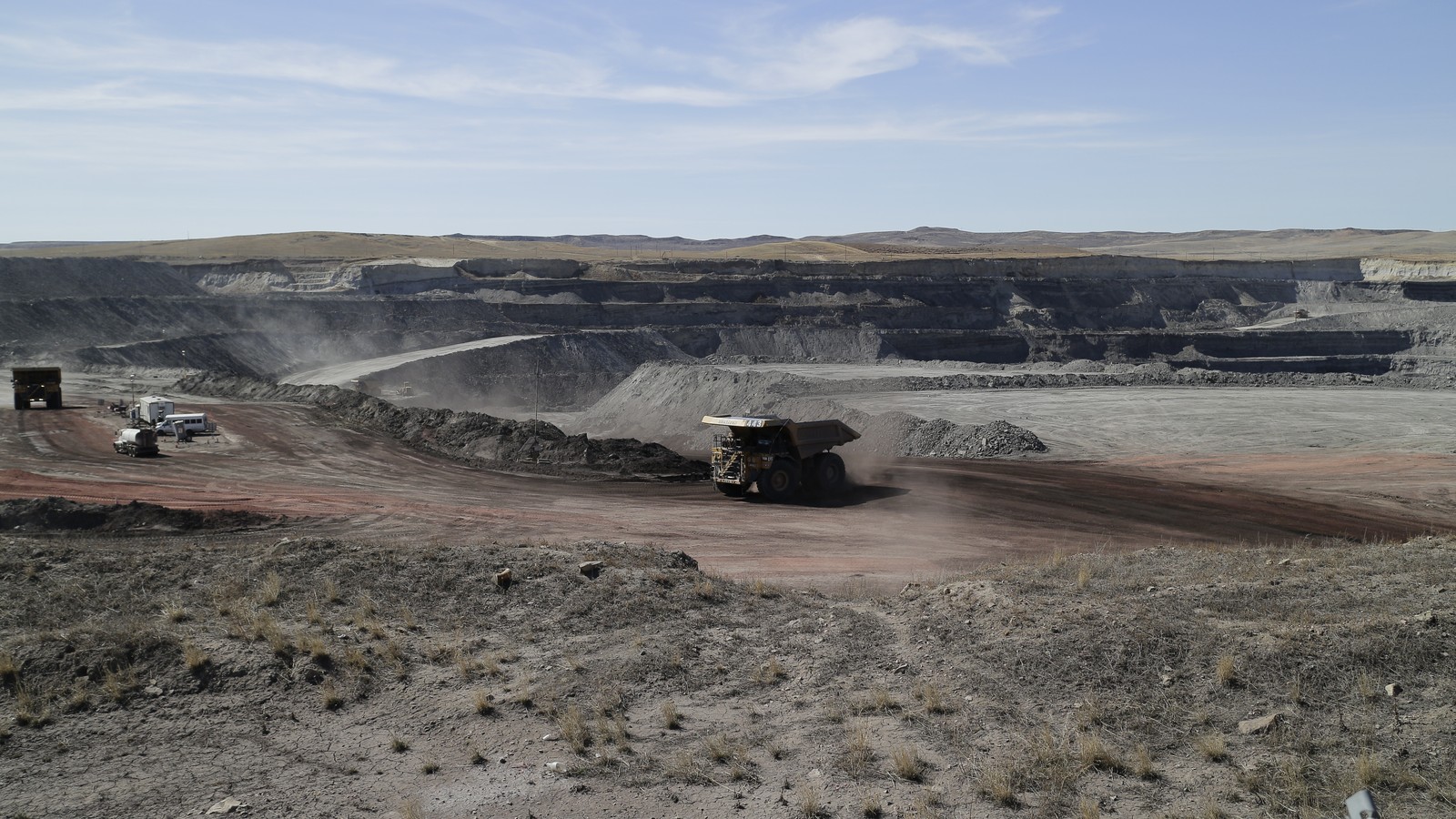Eagle Butte open-pit coal mine seen from its visitor overlook platform