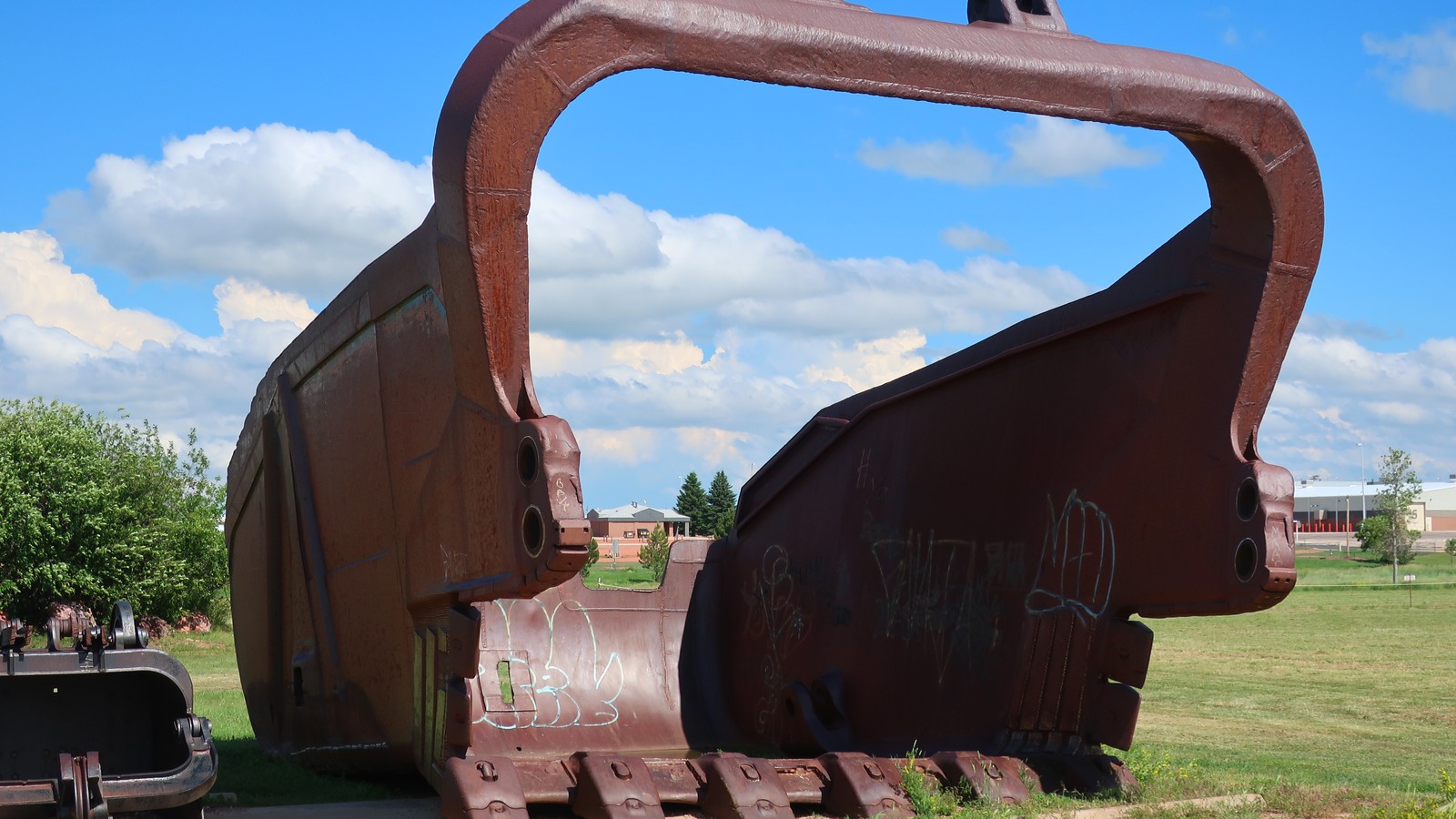 Large retired dragline bucket at the High Plains Energy Equipment Display