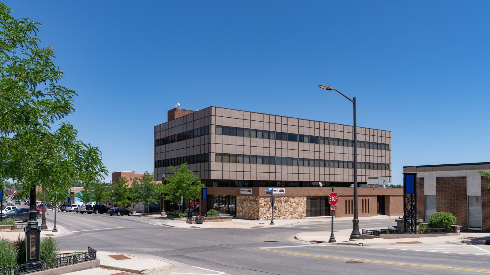 Historic commercial blocks along Gillette Avenue in downtown Gillette