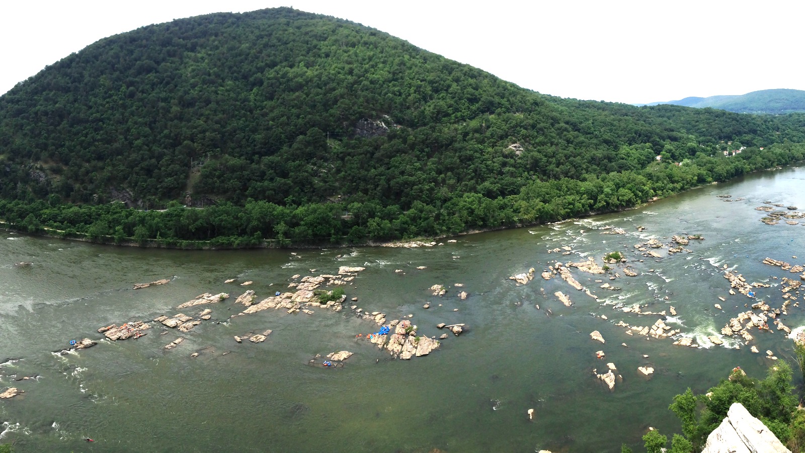 Potomac River and Harpers Ferry landscape from Loudoun Heights Overlook