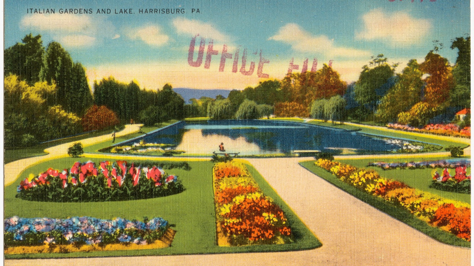 Italian Lake and gardens in Harrisburg